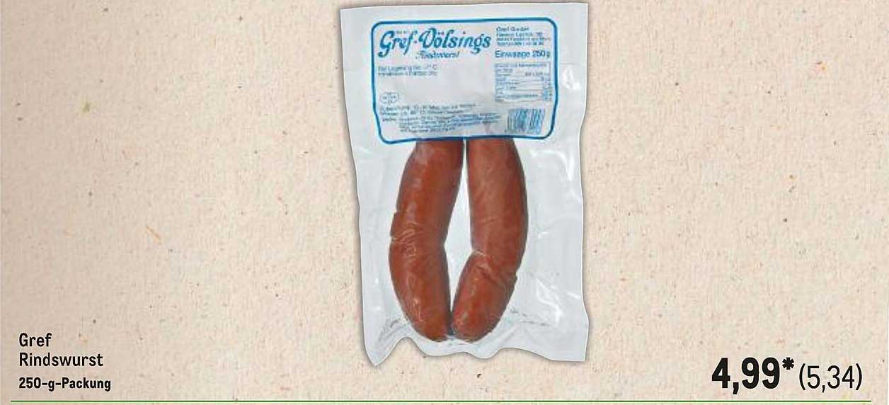 Gref Rindswurst 250-g-Packung