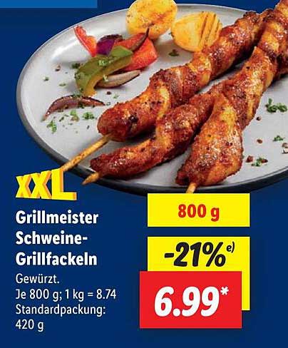Grillmeister Schweine-Grillfackeln XL (800 g)