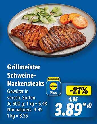 Grillmeister SchweinNackensteaks