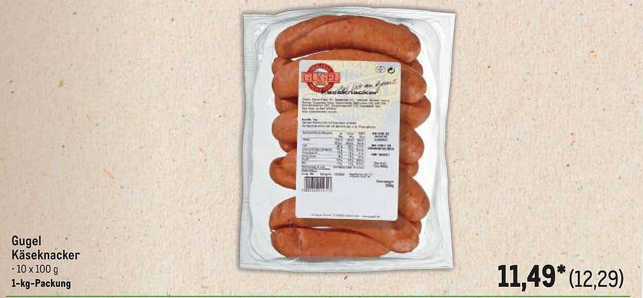 Gugel Käseknacker – 1-kg-Packung