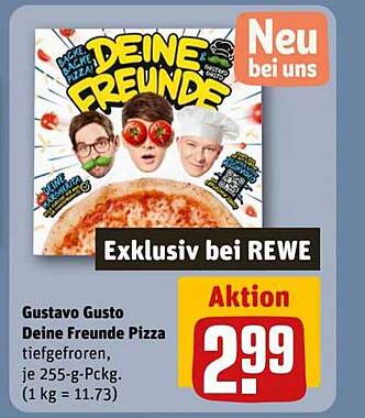 Gustavo Gusto Deine Freunde Pizza, tiefgefroren, je 255-g-Pckg.
