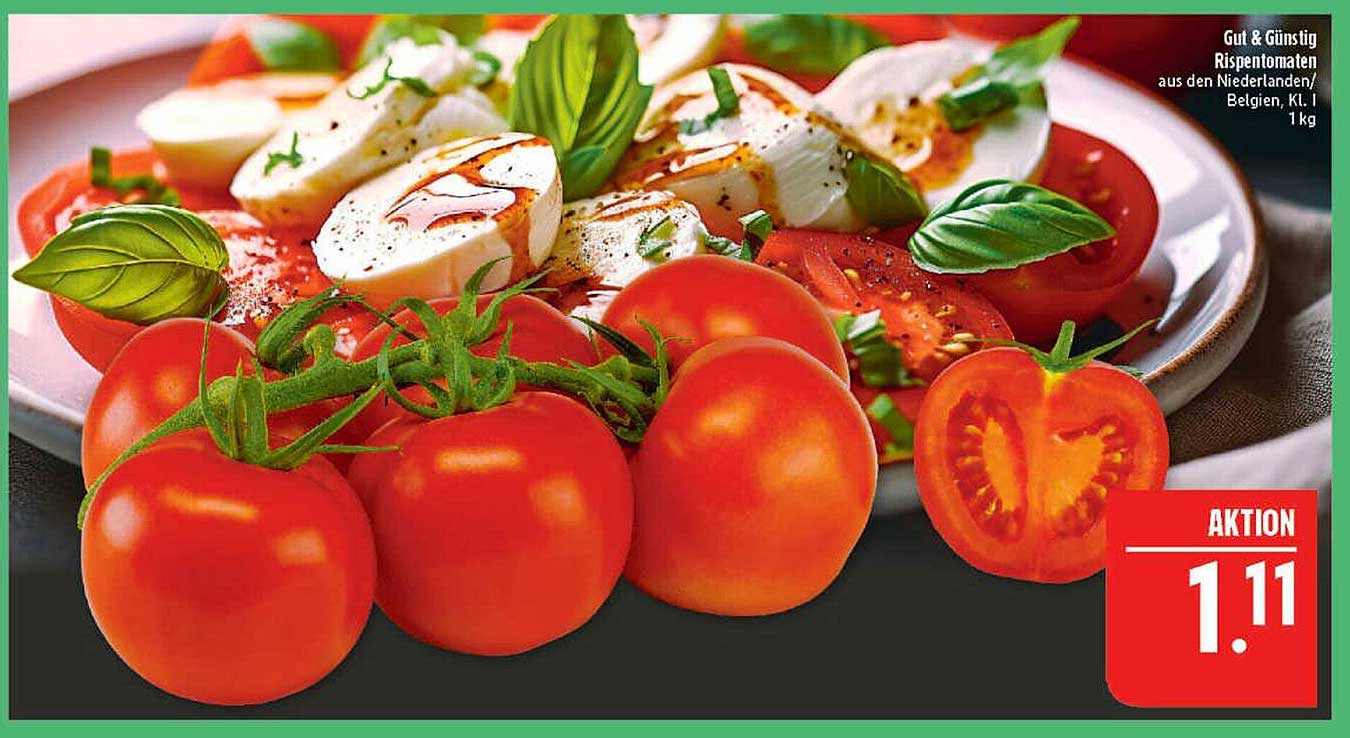 Gut & Günstig Rispen- tomaten aus den Niederlanden/Belgien, Kl. I, 1 kg