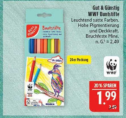 Gut & Günstig WWF Buntstifte 24er Packung