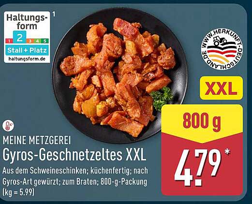 Gyros-Geschnetzeltes XXL 800 g