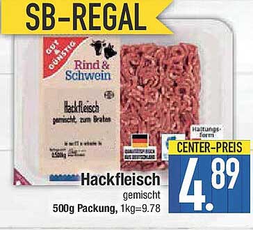 Hackfleisch gemischt, 500g Packung