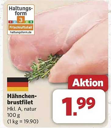 Hähnchenbrustfilet HkL A, natur 100 g