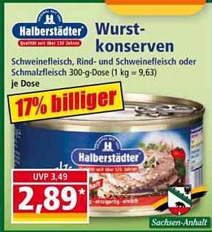 Halberstädter Wurstkonserven 300-g-Dose