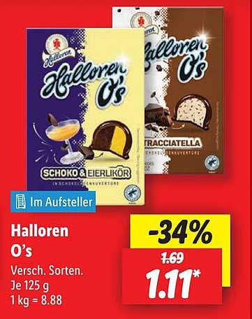 Halloren O's - Schoko & Eierlikör oder Stracciatella, 125 g