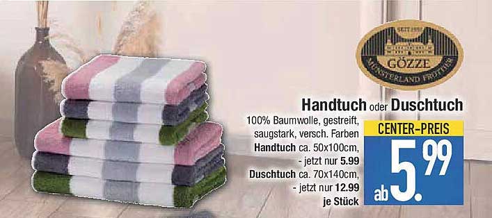 Handtuch oder Duschtuch von GÖTZE
