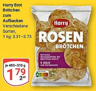 Harry Brot Brötchen zum Aufbacken - Verschiedene Sorten