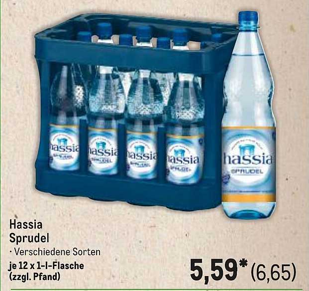 Hassia Sprudel - 12 x 1-l-Flasche (verschiedene Sorten)