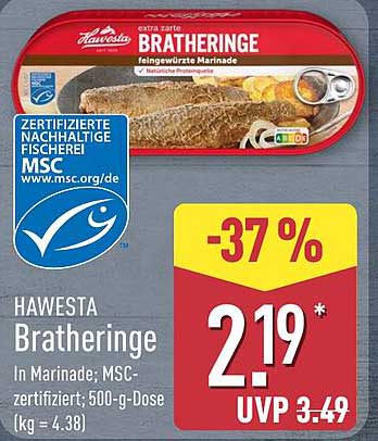HAWESTA Bratheringe in feingewürzter Marinade