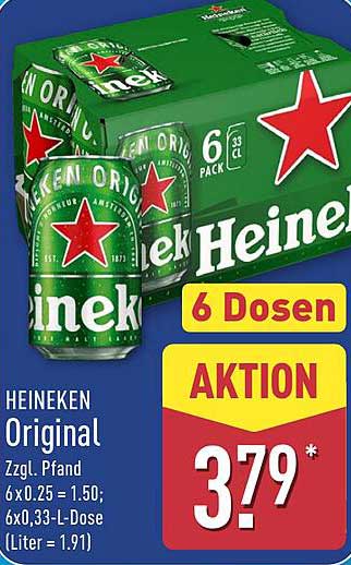 HEINEKEN Original 6 Dosen