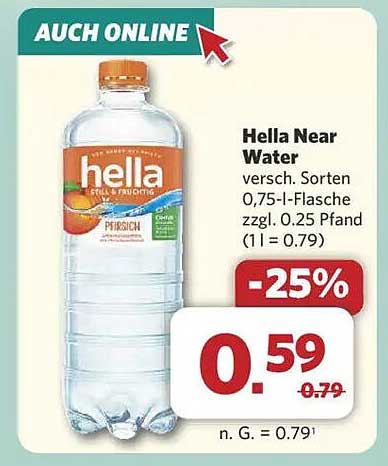 Hella Near Water 0,75-l-Flasche - Erfrischung für jedes Bedürfnis