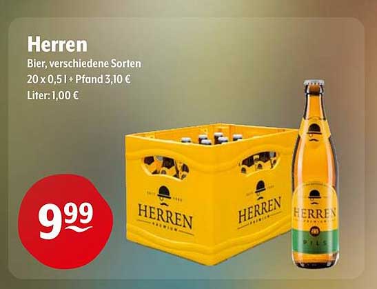 Herren Bier 20 x 0,5l - verschiedene Sorten