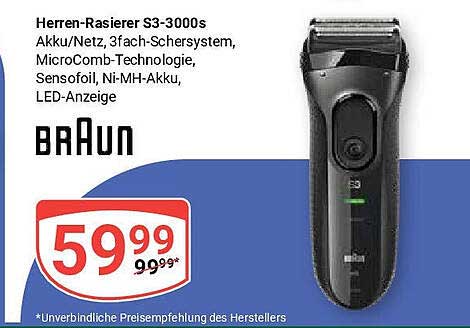 Herren-Rasierer S3-3000s