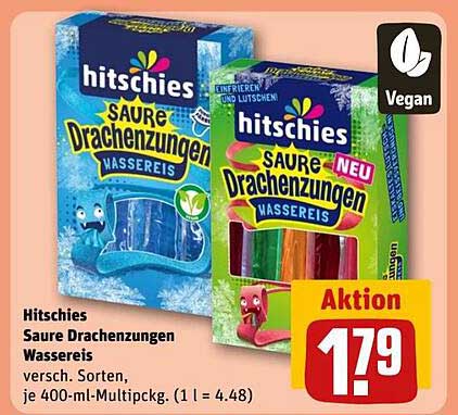 Hitschies Saure Drachenzungen Wassereis