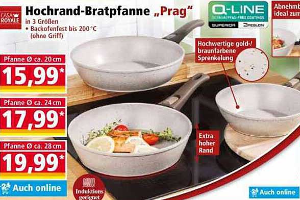 Hochrand-Bratpfanne „Prag“ in 3 Größen