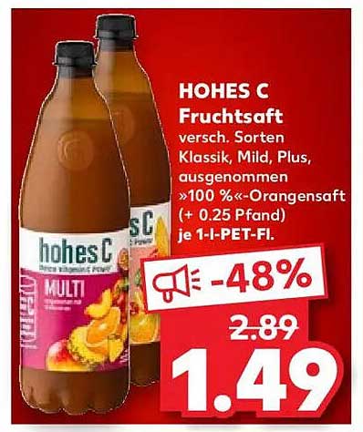 HOHES C Fruchtsaft 1,5 l (verschiedene Sorten)