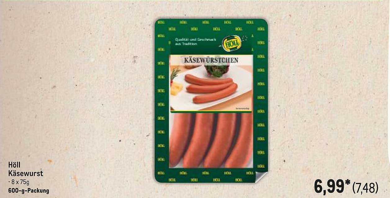 Höll Käsewürstchen – 8 x 75g