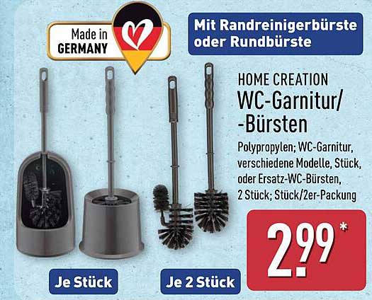 HOME CREATION WC-Garnitur/-Bürsten