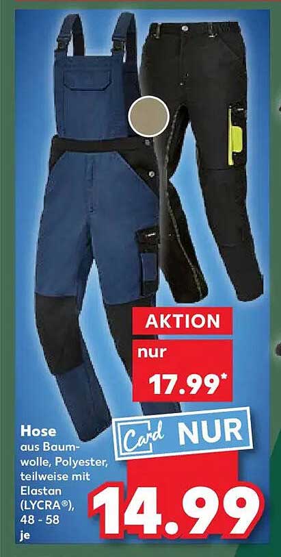 Hose aus Baumwolle, Polyester, teilweise mit Elastaan (LYCRA®), 48 - 58
