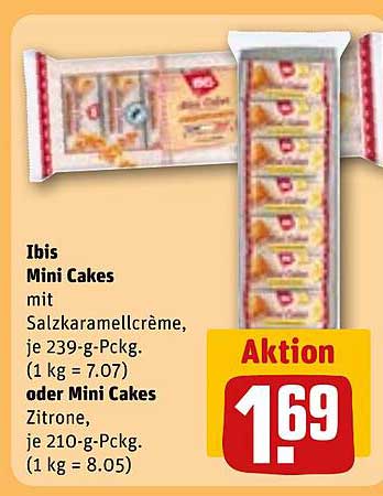 Ibis Mini Cakes mit Salzkaramellcreme oder Zitrone