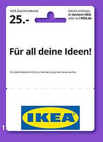IKREA Geschenkkarte im Wert von 25 €