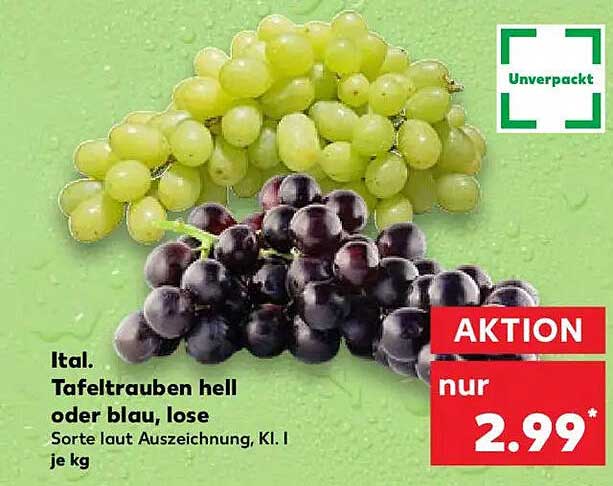 Ital. Tafeltrauben hell oder blau, lose