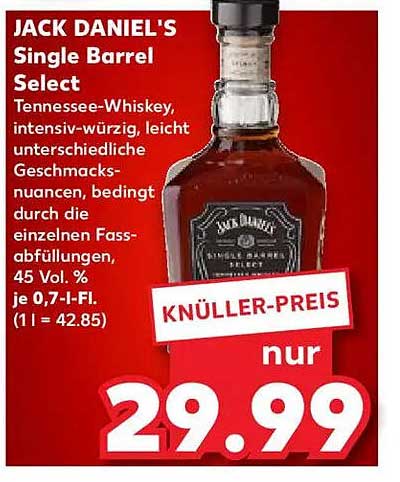 JACK DANIEL'S Single Barrel Select