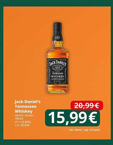Jack Daniel's Tennessee Whiskey 700 ml - Verschiedene Sorten