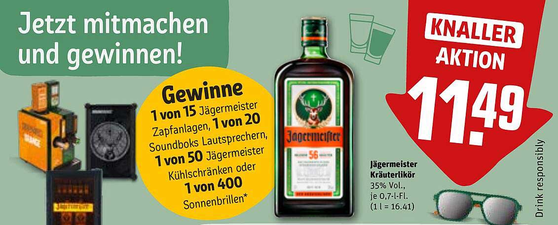 Jägermeister Kräuterlikör 35% Vol. (0,7 L-Flasche)