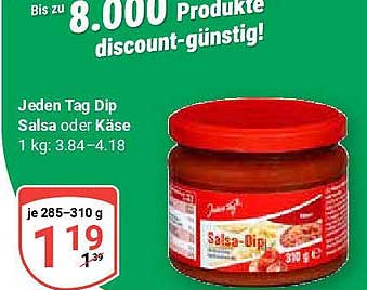 Jeden Tag Dip Salsa oder Käse 300 g