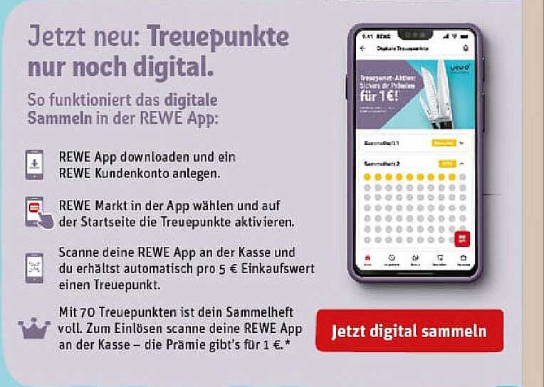 Jetzt neu: Treuepunkte nur noch digital.