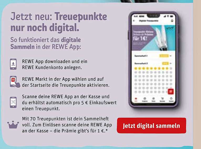 Jetzt neu: Treuepunkte nur noch digital.