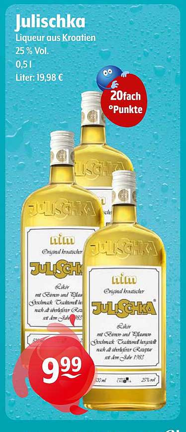 Julischka Liqueur aus Kroatien 0,5 l für nur 9,99 €