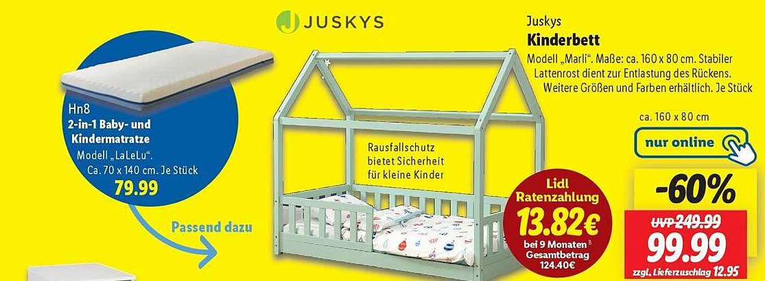 Juskys Kinderbett Modell „Marli“, Maße: ca. 160 x 80 cm