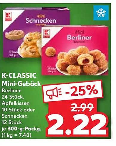 K-CLASSIC Mini-Gebäck: Berliner und Schnecken – jetzt zugreifen!