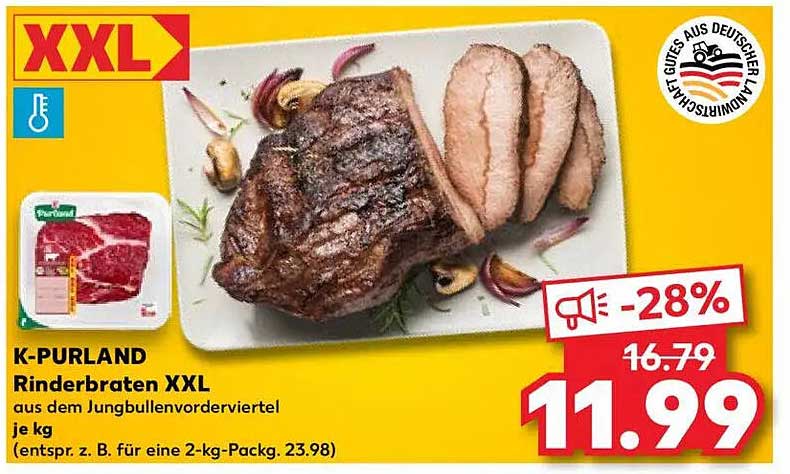 K-PURLAND Rinderbraten XXL aus dem Jungbullenviertel