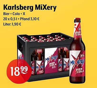 Karlsberg MiXery Bier + Cola + X - 20 x 0,5 l