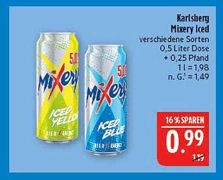 Karlsberg Mixery Iced - verschiedene Sorten 0,5 Liter Dose