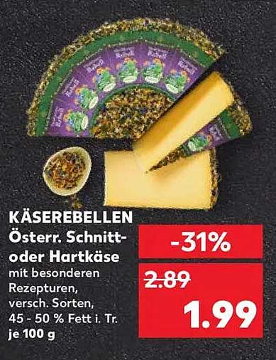 Käseebellen – Österr. Schnitt- oder Hartkäse