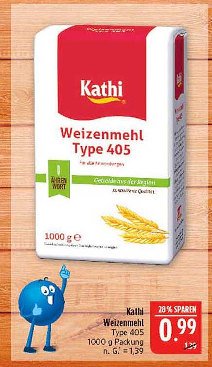 Kathi Weizenmehl Type 405, 1000 g