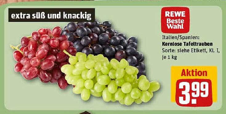 Kernlose Tafeltrauben - extra süß und knackig