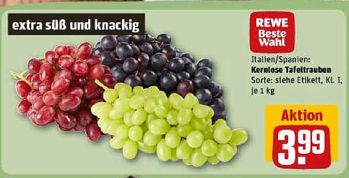 Kernlose Tafeltrauben - extra süß und knackig