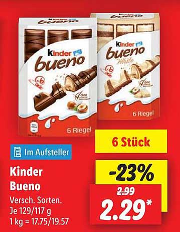 Kinder Bueno - 6 Stück