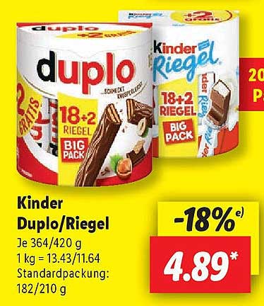 Kinder Duplo/Riegel Big Pack