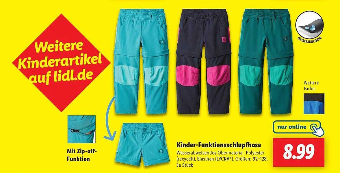 Kinder-Funktionsschlupfhose - Wasserabweisendes Obermaterial