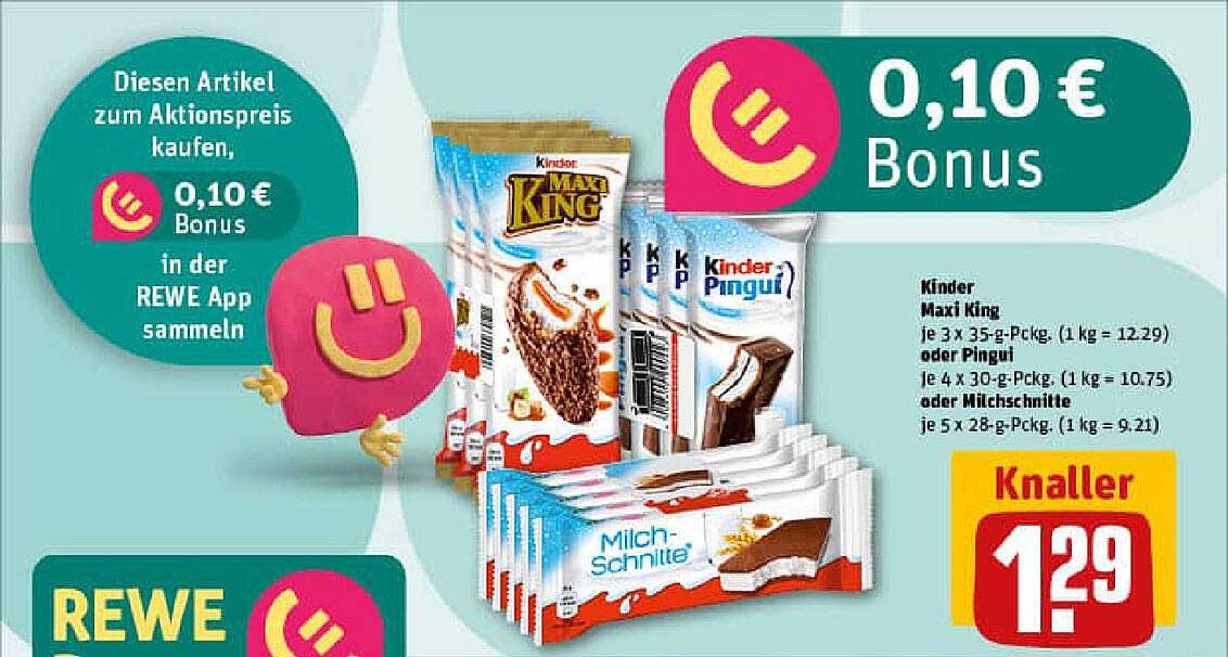 Kinder Maxi King oder Kinder Pingui