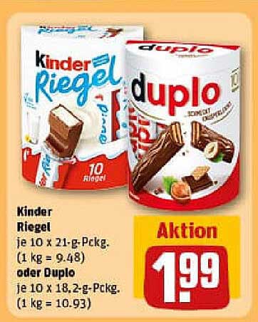 Kinder Riegel oder Duplo – Sweets für jeden Anlass